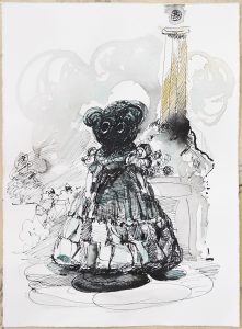 Melancholia, Tusche, Aquarell, 26,5 x 19,5 cm, 2018