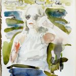 ortrait of my mother in italy, Watercolour, 38 x 28 cm, 2019