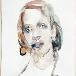 Portrait of a young man, watercolour, 38 x 28 cm, 2020