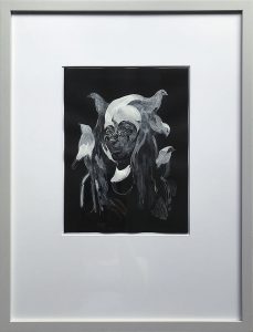 Addicted to birds, Gouache and pencil on Mi-Teintes, 30 x 20 cm, 2020