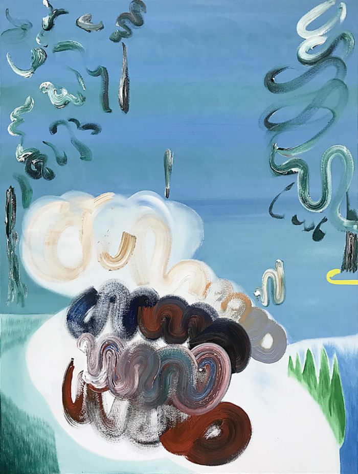 Foucault 2 (Das Ufer), Oil on canvas, 160 x 120 cm, 2021
