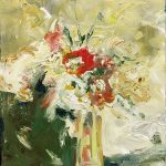 Light flower bouquet, Oil on fabric, 50 x 40 cm, 2023