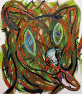 CAT, Oil on fabric, 150 x 130 cm, 2024