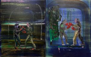 The Boxer and the Painter Öl auf Gewebe, je 40 x 50 cm 2024