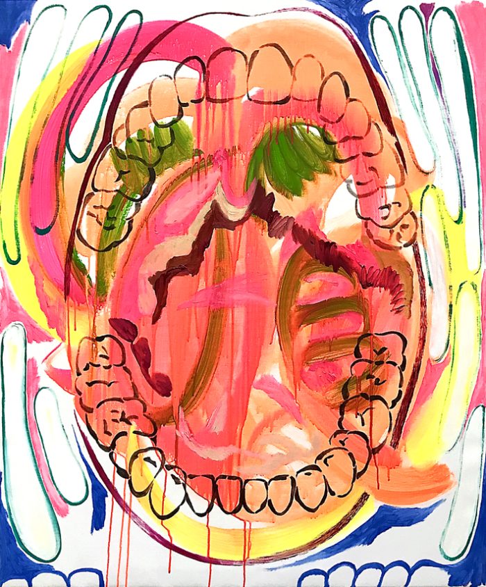 Mouth, Oil and acryl on canvas, 120 x 100 cm, 2025
