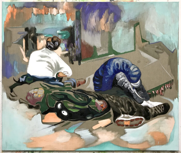 Sleeping men, Oil on canvas, 160 x 180 cm, 2026