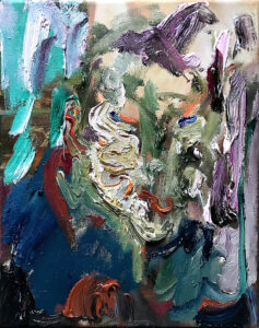 Portrait, Oil on fabric, 30 x 25 cm, 2026